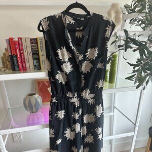 VINCE Silk CHRYSANTHEMUM Floral Sleeveless Wide Leg Jumpsuit in Size M